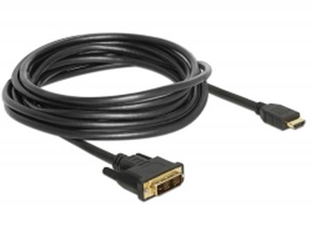 Delock Cable DVI 18+1 male > HDMI-A male 5 m