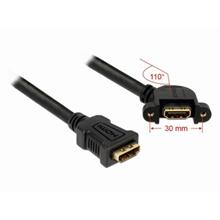Delock Cable HDMI A samice > HDMI A samice přišroubovatelná 110° nahnutá 25 cm