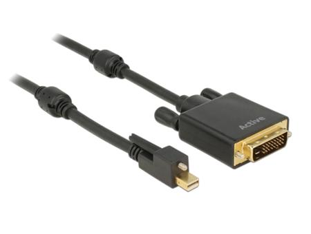 Delock Cable mini Displayport 1.2 male with screw