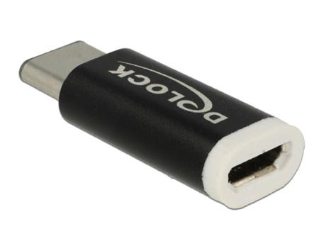 Delock Černý Adaptér USB 2.0 Micro-B samice