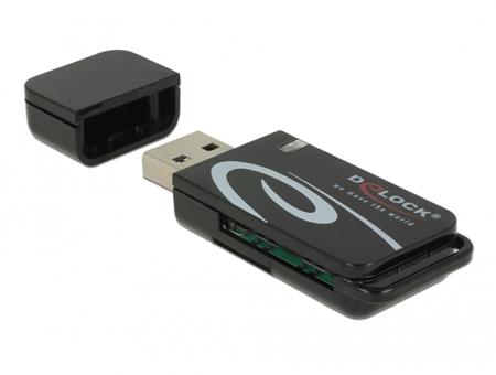 Delock Čtečka karet Mini USB 2.0 a se sloty pro
