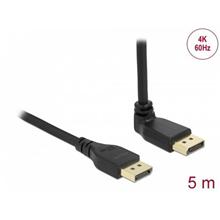 Delock DisplayPort 1.2 kabel samec přímý na samec 90° pravoúhlý nahoru 4K 60 Hz 5 m bez západky