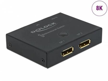 Delock DisplayPort 2 - 1 obousměrný Switch 8K 30