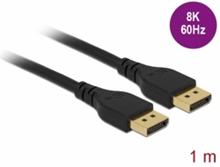 Delock DisplayPort kabel 8K 60 Hz 1 m DP 8K certifikováno bez západky