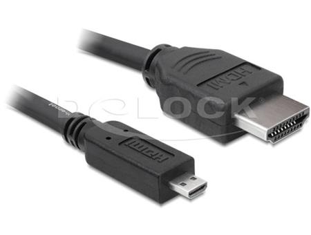 Delock HDMI 1.4 kabel A/D samec/samec, délka 3