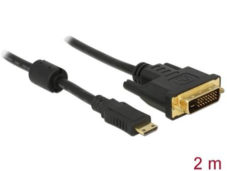 Delock HDMI kabel Mini-C samec > DVI 24+1 samec 2