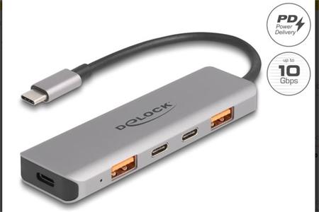 Delock Hub USB 10 Gbps se 2 porty USB Typ-A + 2