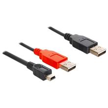 Delock kabel 2 x USB 2.0-A male > USB mini 5-pin, 30cm