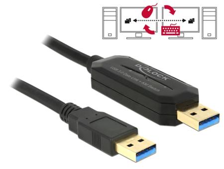 Delock kabel Data Link + KM Switch USB 3.0 Typ A