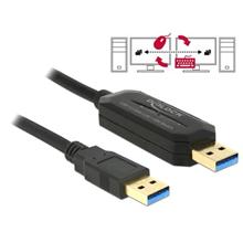 Delock kabel Data Link + KM Switch USB 3.0 Typ A samec > USB 3.0 Typ A samec 1.5 m 