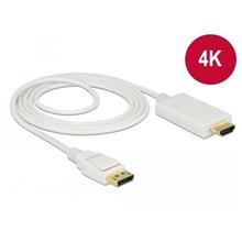 Delock Kabel Displayport 1.2 samec > High Speed HDMI-A samec pasivní 4K 2 m bílý