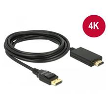 Delock Kabel Displayport 1.2 samec > High Speed HDMI-A samec pasivní 4K 3 m černý
