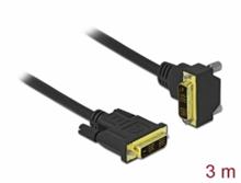 Delock Kabel DVI 18+1, zástrckový na 18+1 zástrckový, pravoúhlý, délka 3 m