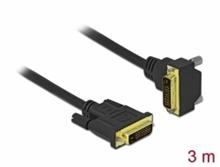 Delock Kabel DVI 24+1, zástrckový na 24+1 zástrckový, pravoúhlý, délka 3 m