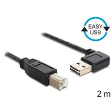Delock kabel EASY-USB 2.0-A samec pravoúhlý > USB 2.0-B samec, 2 m