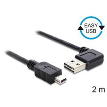Delock kabel EASY-USB 2.0-A samec pravoúhlý > USB 2.0 mini samec, 2 m