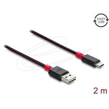 Delock Kabel EASY-USB 2.0 Typ-A samec na USB Type-C™ samec 2 m černý