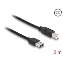 Delock Kabel EASY-USB 2.0 Typ-A samec > USB 2.0 Typ-B samec 2 m černý