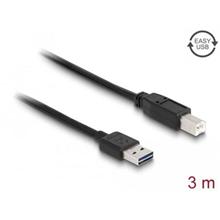 Delock Kabel EASY-USB 2.0 Typ-A samec > USB 2.0 Typ-B samec 3 m černý