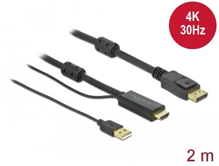 Delock Kabel HDMI na DisplayPort 4K 30 Hz 2