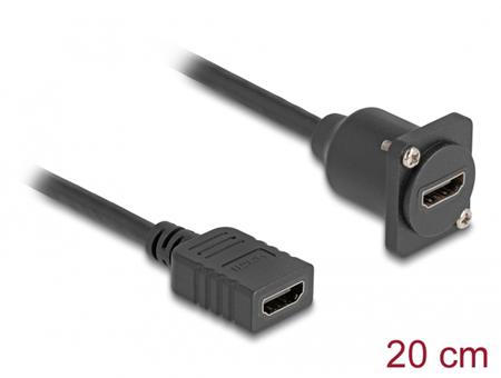 Delock Kabel rozhraní HDMI D-Type, ze zásuvky na