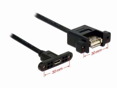 Delock kabel USB 2.0 Micro-B samice