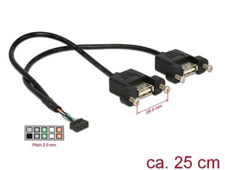 Delock Kabel USB 2.0 pin konektor samice 2,00 mm