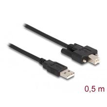 Delock Kabel USB 2.0 Typ-A samec na Typ-B samec se šroubky 0,5 m