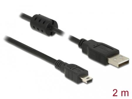 Delock Kabel USB 2.0 Typ-A samec > USB 2.0 Mini-B