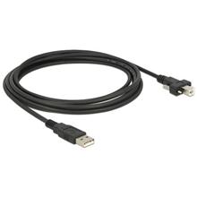 Delock kabel USB 2.0 typ A samec > USB 2.0 typ B samec se šroubky 1m