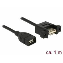 Delock Kabel USB 2.0 Typ-A samice > USB 2.0 Typ-A samice montážní panel 1 m