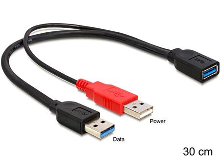 Delock kabel USB 3.0-A samice > USB 3.0-A samec +