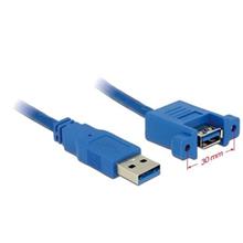 Delock Kabel USB 3.0 Typ-A samec > USB 3.0 Typ-A samice montážní panel 25 cm