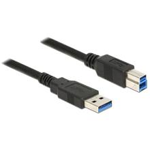 Delock Kabel USB 3.0 Typ-A samec > USB 3.0 Typ-B samec 3,0 m černý