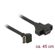 Delock Kabel USB 3.1 Gen 2 key A 20 pin samec > USB 3.1 Gen 2 USB Type-C™ samice montáž na panel 45 cm