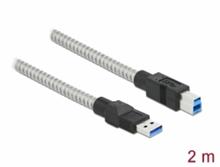 Delock Kabel USB 3.2 Gen 1 Typu-A samec na Typu-B samec, s kovovým opláštěním, 2 m