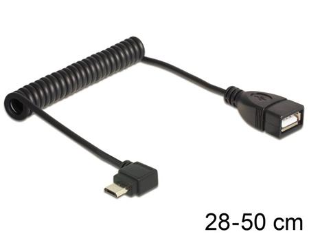 Delock kabel USB micro B samec pravoúhlý > USB