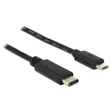 Delock Kabel USB Type-C™ 2.0 samec > USB 2.0 Typ Micro-B samec 0,5 m černý