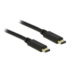 Delock Kabel USB Type-C™ 2.0 samec > USB Type-C™ 2.0 samec 2,0 m černý