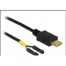 Delock Kabel USB Type-C™ samec > 2 x pin konektor samice oddělení napájení 10 cm