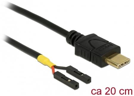 Delock Kabel USB Type-C™ samec > 2 x pin konektor