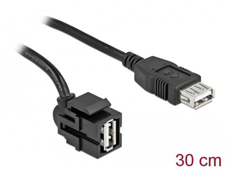 Delock Keystone modul USB 2.0 A samice 250° > USB