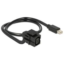 Delock Keystone module mini Displayport female > mini Displayport male 110° with cable 