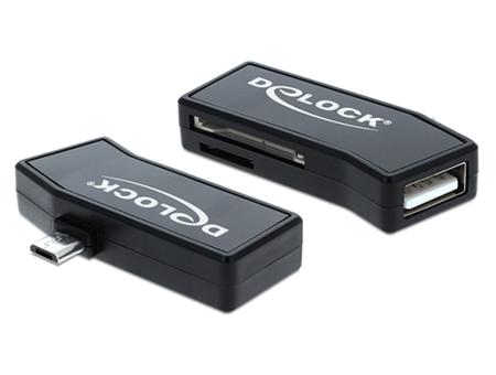 Delock Micro USB OTG čtečka karet + 1 x USB