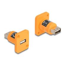Delock Modul Typu D, ze zásuvky USB 2.0 Typ-A na zásuvku, oranžový