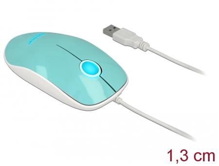 Delock Optical 3-button LED Mouse USB Type-A