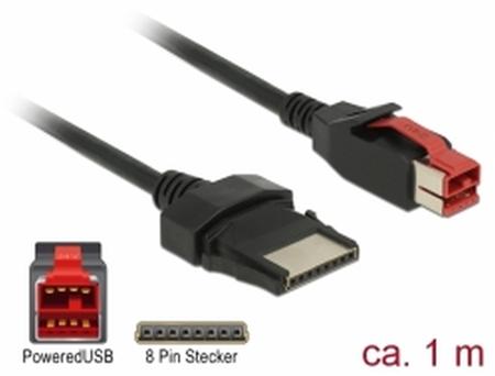 Delock PoweredUSB kabel samec 24 V > 8 pin samec