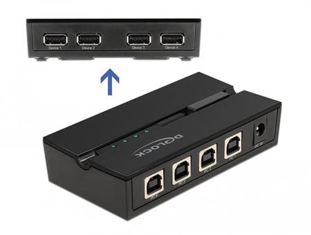 Delock Přepínač USB 2.0, 4 PC na 4