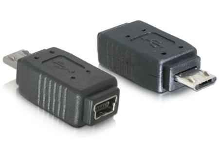 Delock redukce micro USB B samec na USB mini 5pin