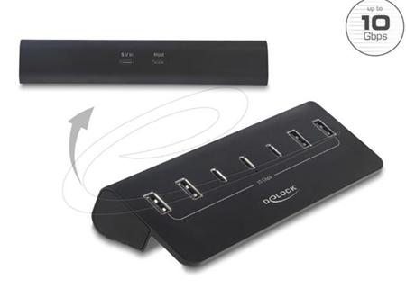Delock USB 10 Gbps Hub se 3 porty USB Type-C™ a 4
